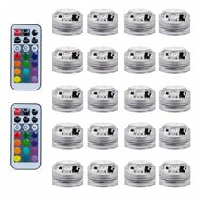 Battery Powered Small Led Lights, Mini LED Lights With Remote Control, 13 Colors And 4 Color Changing Modes Tea Lights For Wedding, Party, Christmas Decorations, Birthday Decorations, Halloween Decorations, Small Night Lights For Paper Lanterns Decor, Mini Pumpkin Lights For Inside Pumpkin