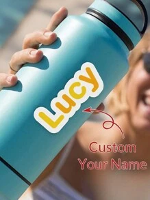 1 stuk gepersonaliseerde naamstickers, gepersonaliseerde handgeschreven naamsticker, gepersonaliseerde naamstickers, gepersonaliseerd naamlabel, - 3 cm - Bekijken 2