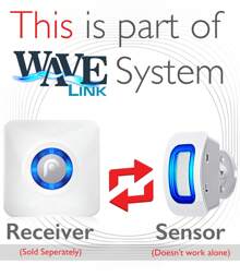 Fosmon WaveLink Motion Sensor For Wireless Motion Sensor Door Chime - White - 1 Pack - White - View 4