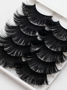 5 par sztucznych rzęs Długie, kręcone, grube, naturalne, wyjątkowe 5 par gęstych rzęs górnych Sztuczne włosy z norek Wielokrotnego użytku sztuczne rzęsy dla powiększenia oczu Rzęsy na pasku, rzęsy, rzęsy, sztuczne rzęsy