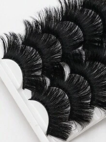 5 par sztucznych rzęs Długie, kręcone, grube, naturalne, wyjątkowe 5 par gęstych rzęs górnych Sztuczne włosy z norek Wielokrotnego użytku sztuczne rzęsy dla powiększenia oczu Rzęsy na pasku, rzęsy, rzęsy, sztuczne rzęsy