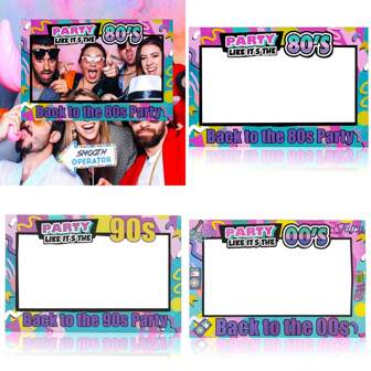  LaVenty Back To 80s/90s/00s Photo Booth Frame Photo Booth Props Back To Decorations