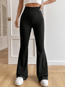 3 buc Pantaloni de yoga sport evazați, cu talie înaltă, pentru femei, cu talie înaltă, pantaloni de antrenament pentru alergare - Negru - Vizualizare 5