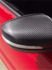 Adesivo Vinil Fibra de Carbono 3D A Prova D'Água envelopamento Automotivo, Móveis e Geladeira 1m x 10cm - Preto - Visão 7