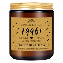 A Particular Year Birthday Gift Scented Soy Wax Candle In A Jar, 18th Birthday Gifts For Girls Women Daughter Sister BFF Friends, Relaxing Stress-Relieving Smokeless, Fun Unique Personalized - Multicolor - View 34