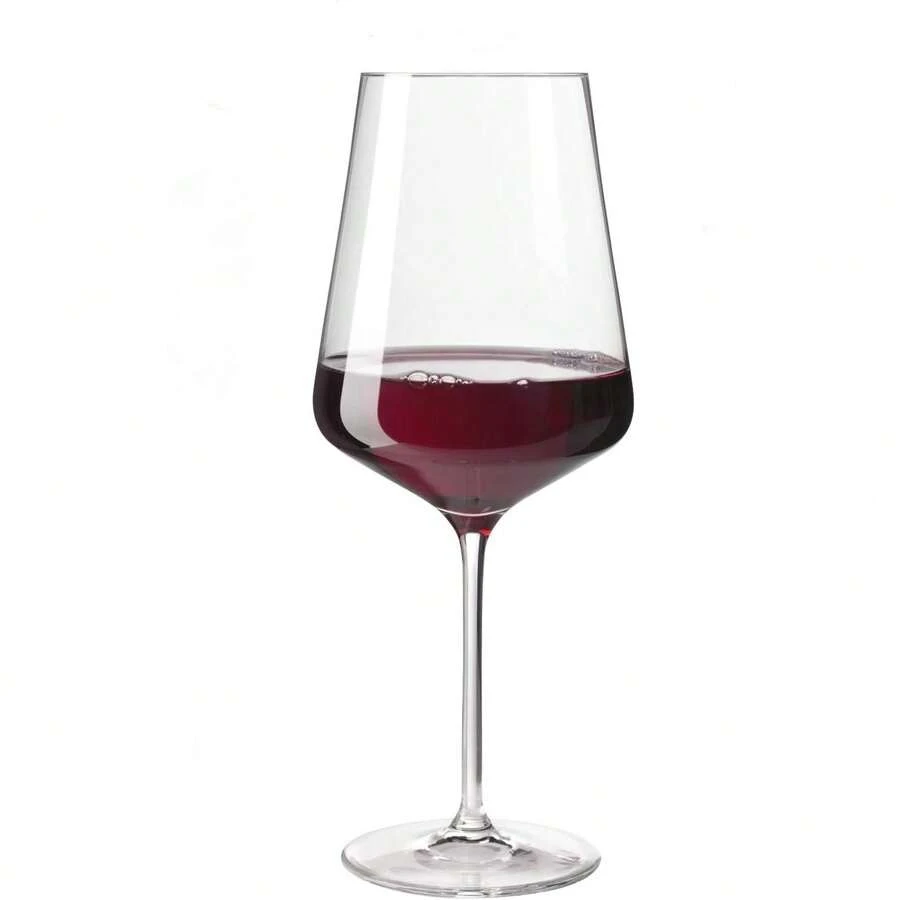 European Crystal Red Wine Glasses, 6 Lead-Free Crystal Red Wine Glasses, European Made Glassware, Stemmed Wine Glasses Set Of 6, 53cl