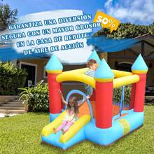 Trampolín Brincolin Infantil Castillo Bomba Inflable-rosa - Tipo de Enchufe A USA (110-127V) - Ver 5