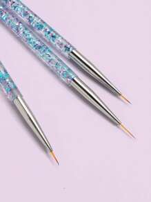1pc Random/3pcs Nail Stripe Brush Set - DIY 3D Line And Tip Design, UV Gel Pen Professional Nail Tool - Multicolor - View 3