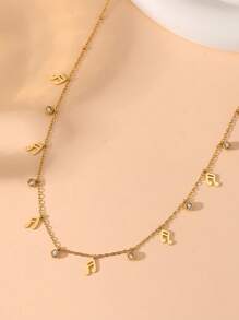 TONSI 1pc 18K Gold Plated Stainless Steel Delicate Four-Leaf Necklace, Simple & Fashionable, Suitable For Daily Wear, Gift For Bridesmaids, Mothers, Daughters, Friends - Waterproof/stainless Steel/18k Gold Plated - View 6