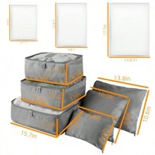 1 Set Of 9PCS Luggage Cube Packaging, Organizer Of Travel Luggage Packaging, With Laundry Bag, Compressed Storage Shoe Bag, Clothing And Underwear Bag