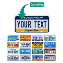 Customized Personalized Pennsylvania License Plates, Retro Decorative 32 License Plates, Suitable For State License Plates, Customized Text License Plates, Vehicle Decorative License Plates, High-Quality Aluminum License Plates, 6x12 Inches., Valentine's Day, Valentine's Day Decor Gifts Birthday Graduation - Multicolor - View 2