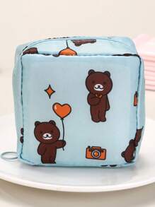 1 túi đựng băng vệ sinh phụ nữ thiết kế hoạt hình dễ thương, bảo vệ sự riêng tư của bé gái, hộp đựng tiện lợi khi đi du lịch - Nhiều màu - Xem 17