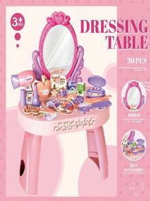 30 Peças Conjunto de Acessórios de Beleza e Maquiagem Infantil incluindo Espelho de Maquiagem e Pente de Brincar, Brinquedos de Faz de Conta, Presente para Meninos e Meninas (Cores Variadas do Pacote do Produto e Acessórios) - Multicolorido - Visão 2
