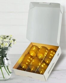 LED Flameless Candles With Remote, Battery Operated LED Candles With Embedded Star String, Acrylic Pillar Candle Suitable For Home Decoration, 6 Pcs Flickering Fake Candles (D 3"*H 4"/5"/6") - Xám - Xem 6
