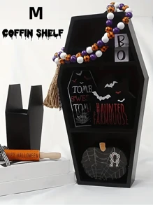 Kệ gỗ hình quan tài - Đồ trang trí tường Gothic đa năng & Trưng bày pha lê, Bộ sắp xếp lưu trữ bằng gỗ cổ điển để trang điểm - Nhiều màu - Xem 5
