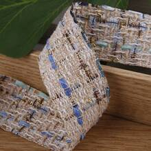 渐变色粗丝编织镂空丝带手工DIY蝴蝶发饰家居布艺丝带服装织带 - 彩色 - 查看 10