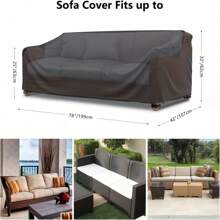 Waterproof Outdoor Sofa Cover - Durable Polyester, UV & Dust Resistant, Black Patio Furniture Protector