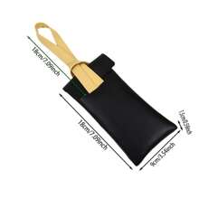 1pc Faux Leather Glasses Bag, Matching Color Design, Portable Glasses Bag With Drawstring Closure - Suitable For Reading Glasses And Regular Glasses, Gender Reveal Party, Perfect For Birthdays, Weddings, Parties, The Perfect Gift For Colleagues, Friends, And Family, Back To School