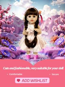 Reborn Baby Doll Clothes For 18-22 Inch Dolls, Baby Doll Clothes Outfits Accessories, Reborn Doll &Toddler Girl Doll Lace Ruffle Dress - 橘色 - 查看 3