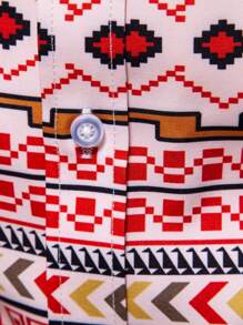 Áo sơ mi nam dài tay in họa tiết cá tính thời trang giản dị, phong cách Châu Phi, Áo sơ mi đa năng CS69 - Nhiều màu - Xem 5