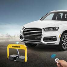 Barriera per parcheggio, barriera per parcheggio con 2 telecomandi, serratura salvaparcheggio per auto, barriera per parcheggio per zone residenziali, alberghi, edifici direzionali - Giallo - Visualizzare 1