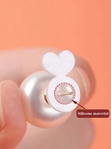 6/10/18pcs Silicone Earring Backs For Heavy Earrings, Invisible Lift Support Pads For Droop-Free Ear Lobe, Secure Earring Lifters For Studs & Danglers - White - View 7
