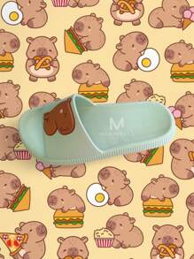 CAPIVARA CAPYBARA SLIDE SLIPPERS UNISEX CHILDREN YOUTH ADULT COMFORTABLE FASHION - Green - View 4