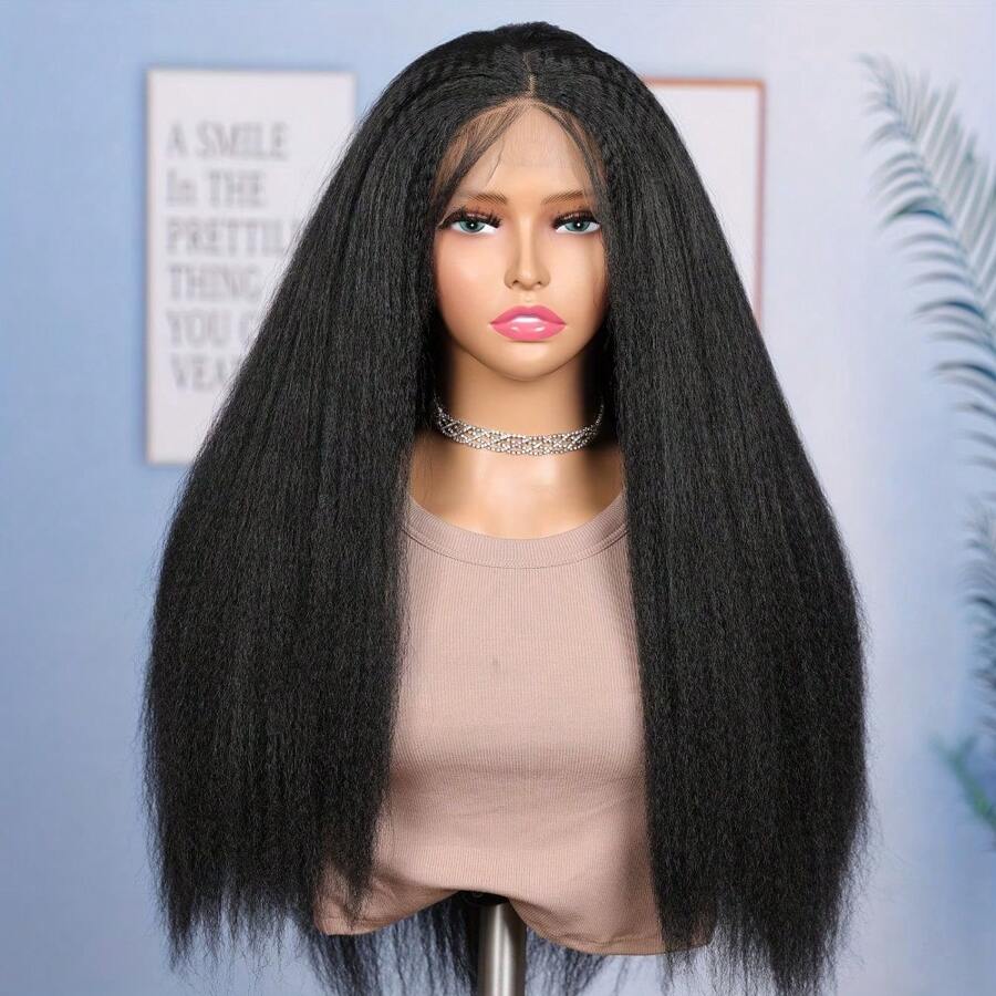 Human Hair Lace Front Glueless Wigs For Women 13x4 Kinky Straight Pre