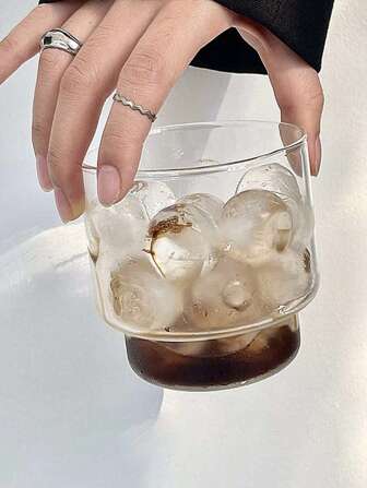 1st Minimalist Ins Style Iced Americano Glass Cup, Värmebeständig Mjölkkopp, Cold Brew Latte Glass