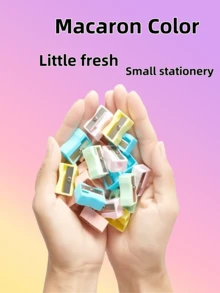 Macaron Mini Pencil Sharpener, Thick Hole, Large Triangle Pencil Sharpener, Random Monochrome, Essential Pencil Sharpener For Students - Pencil Sharpener - View 6