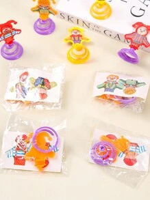 10 件组装弹簧小丑玩具趣味创意新奇玩具弹跳礼物 - 送给朋友生日游戏/新年的最佳礼物（颜色随机） - 彩色 - 查看 6