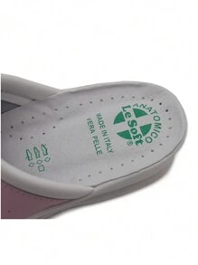 Farfallarossa 男女通用的解剖卫生拖鞋 - 意大利制造，带穿孔皮革鞋面的矫形舒适鞋 - 粉色 - 查看 3