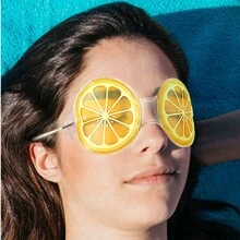 1pc/2pcs Fruit Design PVC Gel Cooling Eye Mask, Soothing & Cold Compress Eye Pads,School,Back To School,Travel,Travel Essentials,Home Essentials,Eye Mask,Sleep Mask - Multicolor - View 8