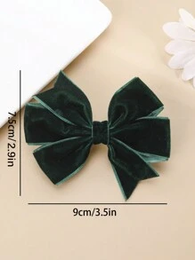 2 peças laços de cabelo para meninas verdes, grampos de cabelo de veludo com cauda de andorinha para crianças, acessórios de cabelo elegantes para ano novo para presentes de irmã