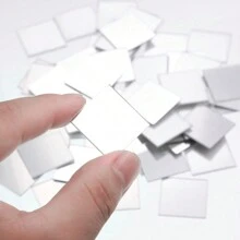 [Qty: 20/50/100/200/500/1000 Pcs] 2cm Square Acrylic Mirror Mosaic Tiles, Self-Adhesive Geometric Wall Stickers For Bedroom, Living Room, Bathroom Decor, Glass Surface, Shiny And Reusable, DIY Mirror Tiles Home Decor, Multi-Surface Installation