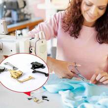 5 对裤扣夹，可调节钩眼隐形服装扣件 - 彩色 - 查看 6