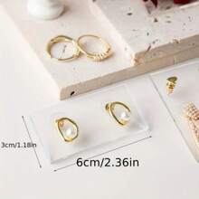 5pcs Acrylic Jewelry Display Cards For Earrings & Studs - Perfect For Photography, Showcasing & Decor Summer Storage Organizer Gift - Transparent - View 8