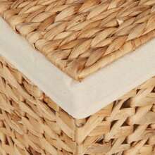 Natural Water Hyacinth Laundry Basket Set Of 2 -Friendly Storage Solutions For Bedroom Bathroom And Closet Organization Laundry Hamper, Washing Basket Bathroom Organizer, Basket, Storage Basket, Foldable Laundry Basket Laundry Baskets Back To School Travel Essentials Room Decor, Home Decor, Bedroom Decor Storage Organization And Storage - Brown - View 10