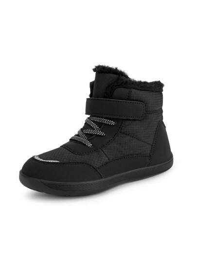 Botas de nieve de moda para niños y niñas, con caja de punta ancha, forro térmico, botas de invierno para la escuela, Navidad, vacaciones, exterior, antideslizante