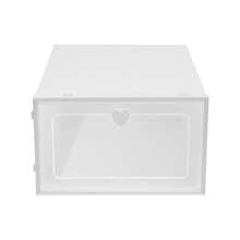 20Pcs Clear Plastic Shoe Storage Box, Stackable Foldable Boxes,Trainers Organiser - White - View 5