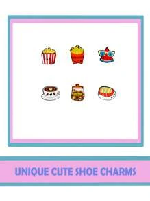 10/30/50 buc. asortate varietăți, serie alimentară, brelocuri pentru pantofi, pentru decorarea pantofilor DIY, calitate premium, brelocuri populare, accesorii, sandale cu bule, decorațiuni pentru pantofi din PVC, accesorii pentru genți de plajă, cadou excelent pentru adolescenți, bărbați, femei și adulți.