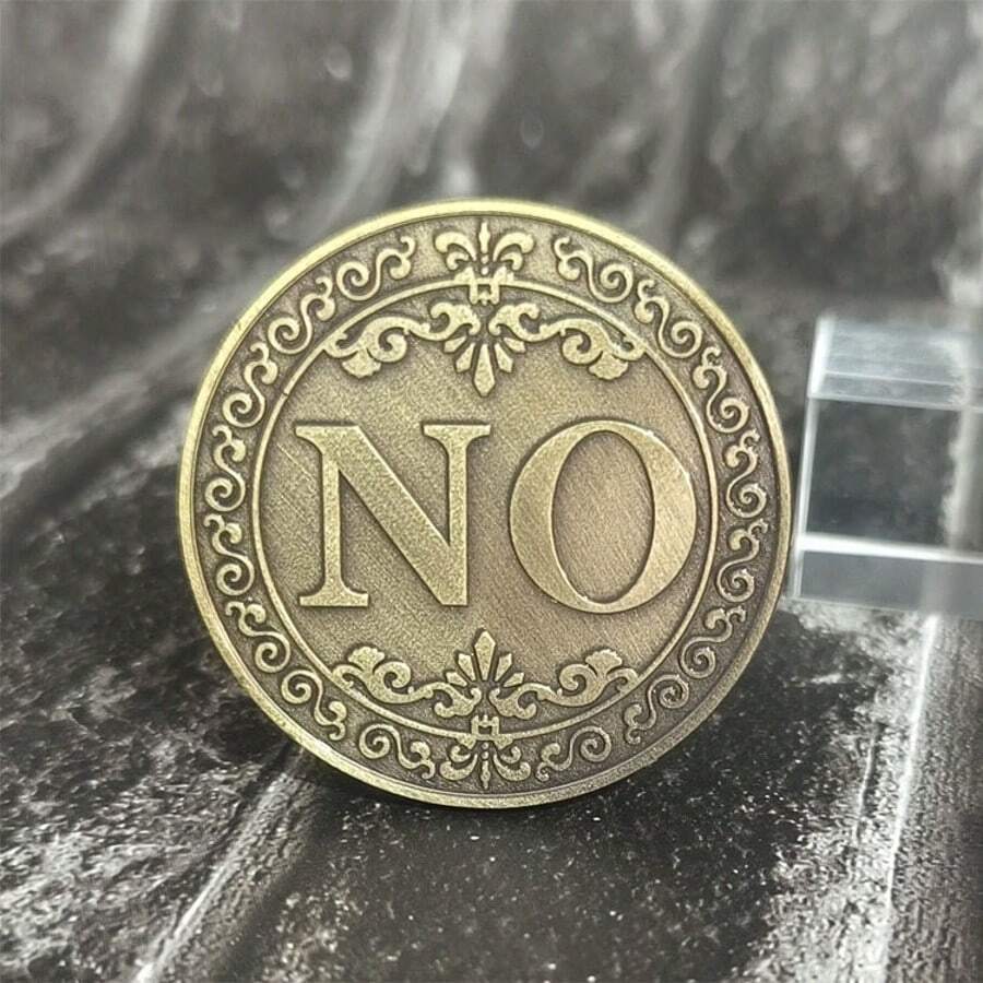 MünzenSet "EisenUrteil", JA oder NEIN Herausforderungsmünze, dreifarbige GoldSilberBronze