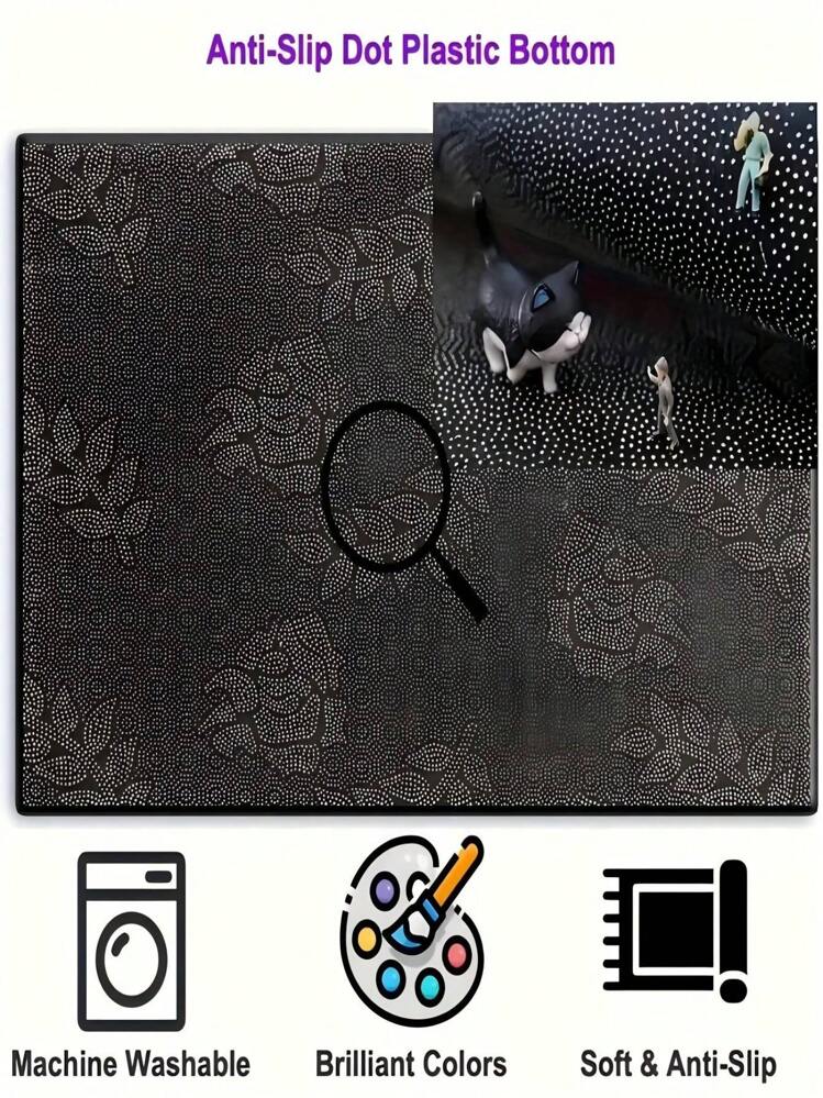 1 件“棕色背景与蓝色邪恶之眼，欢迎”门垫、室内垫、地毯、创意门垫、入口主题垫、家居装饰、防滑地垫、卧室配件、摄影道具、户外装饰、地毯、区域地毯、礼物 - 彩色 - 查看 11