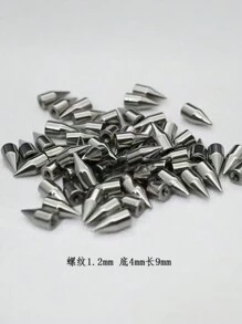 100入組不銹鋼穿孔首飾替代品:圓錐眉環,唇釘,舌環,耳釘,馬蹄鐵戒指,肚臍環 - 銀色 - 查看 3