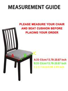 1/4/6 chiếc Vỏ bọc ghế chống thấm nước, Ghế ăn/Ghế bếp - Màu be - Xem 3