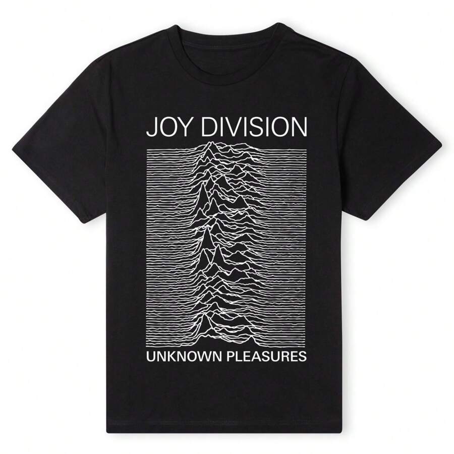 Official Joy Division Unknown Pleasures Unisex T-Shirt - Black - 黑色 - 查看 1