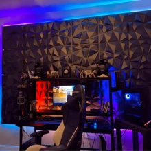 Wzmocniona wersja 3D Panel ścienny z PVC w kolorze Diamond Desian, 30 cm X 30 cm Matowa biel/czarny. Przyjazny materiał, bezwonny, lekki, łatwy w montażu, ognioodporny, wodoodporny i odporny na wilgoć, odpowiedni do dekoracji ściennych w wystroju domu, dekoracji pokoju, dekoracji łazienki. Dekoracja sypialni i dekoracji salonu.