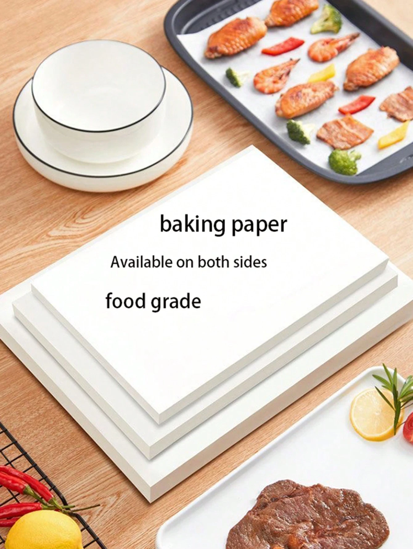 500 Pezzi Carta Oleata Per Hamburger,Carta Da Forno Rotonda