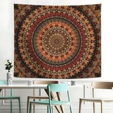 1pc Vibrant Mandala Boho Polyester Tapestry - Blacklight-Reactive, Wall-Hanging Decor For Living Room, Bedroom, Office Rama Decoration Rama Room Decor Tapestry For Room Wall Tapestry Flag Home Decor Room Decoration Stuff Bedroom Decor