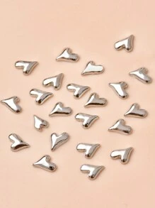 10Pcs/Box Rhinestone Heart Shape Alloy Diy Nail Art Decorations Nail Supplies Nails Nail Charms Nail Gems